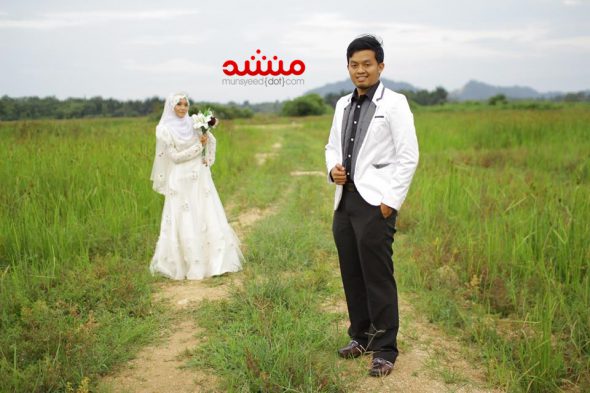 Sesi photoshoot outdoor Fahmi dan isteri. Gambar ini disiarkan dengan izin Fahmi dan isteri. 